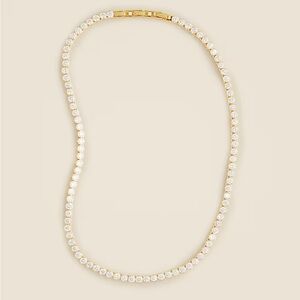 J.Crew Round cubic zirconia bezel-set tennis necklace